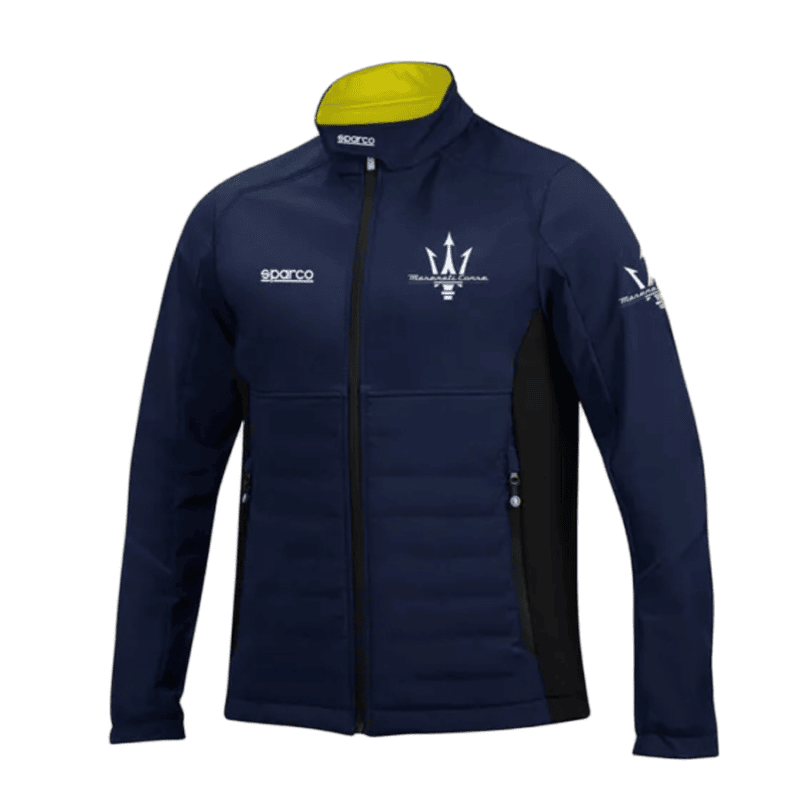 Sparco Maserati Corse Soft Shell Jacket - Navy Blue Black