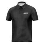 Sparco Printed Polo Shirt - Black