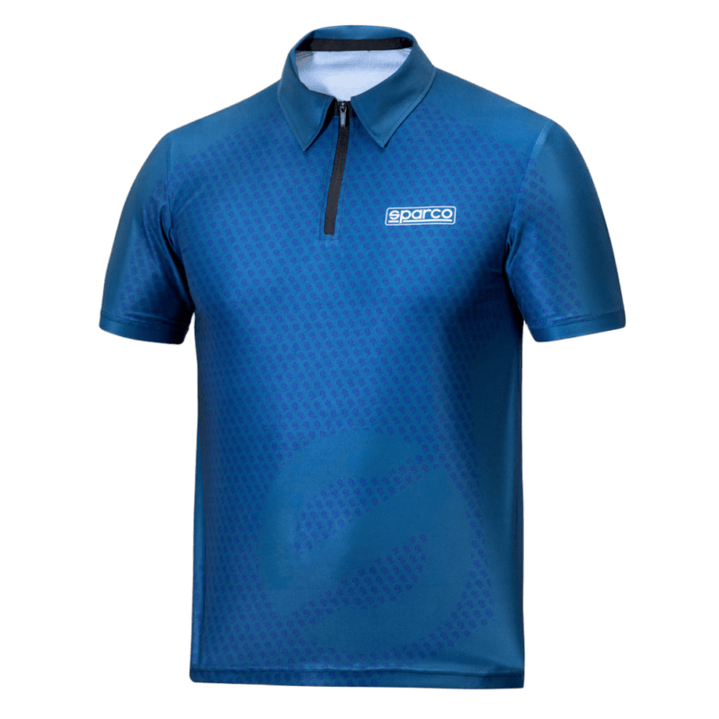 Sparco Printed Polo Shirt - Navy Blue
