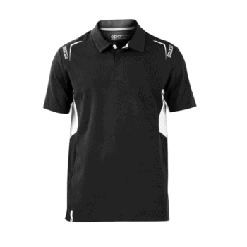 SPA01255NR - Sparco Pro Tech Short Sleeved Polo Shirt- Black
