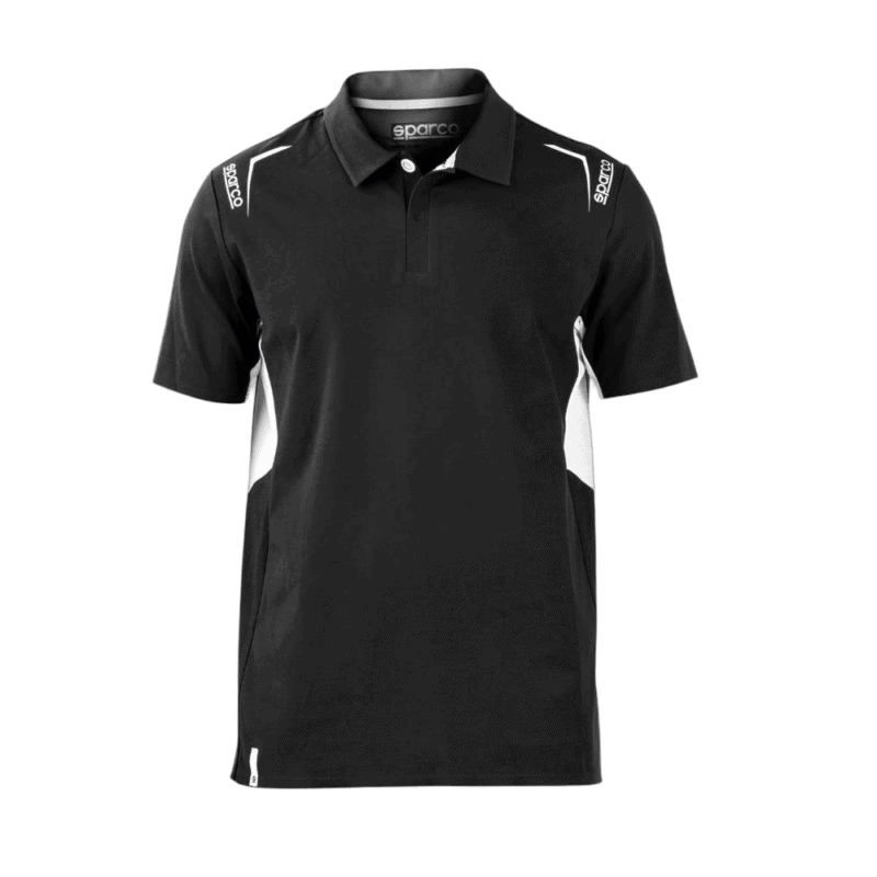 SPA01255NR - Sparco Pro Tech Short Sleeved Polo Shirt- Black