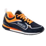 Sparco S-Road Shoes - Navy Blue Fluro Orange