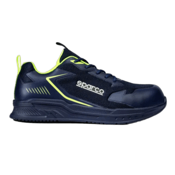 Sparco S1P Turbo Clamp Mechanic Shoe - Navy Blue_Lime-01
