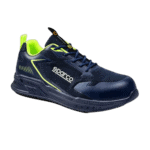 Sparco S1P Turbo Clamp Mechanic Shoe - Navy Blue_Lime