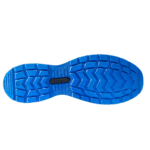 Close-up of a blue racing shoe sole with tread pattern, suitable for motorsport footwear from Grand Prix Racewear.