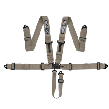 Sparco Sport H-5 SFI 5 Point Latch & Link Off Road Harness-Beige