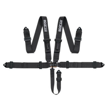 Sparco Sport H-5 SFI 5 Point Latch & Link Off Road Harness-Black