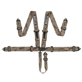 Sparco Sport H-5 SFI 5 Point Latch & Link Off Road Harness-Camouflage
