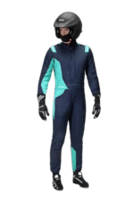 Motorsport racing suit and helmet from Grand Prix Racewear, designed for safety and performance.