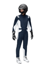 Sparco Sprint Advanced Race Suit-Navy Blue -White-Front-1