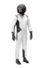 Sparco Sprint Advanced Race Suit-White - Navy Blue-Front-1