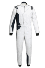 Sparco Sprint Advanced Race Suit-White - Navy Blue-Front