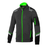 Sparco Teamwork Full Zip Tech Jacket - Alabama Grey - Fluro Green