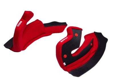 Red and black racing gloves from Grand Prix Racewear designed for motorsport safety and performance.