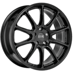 OZ Racing HYPER XT HLT alloy wheel in gloss black, 22x9.5, 5x120 bolt pattern, CB 72.6, ET45, ideal for high-performance vehicles.
