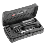 Facom A.J2 torque screwdriver set in a black case with accessories, ideal for precision fastening tasks.