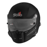 Stilo ST5 F Composite Turismo Helmet in black with clear visor, designed for racing safety and comfort.