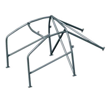 Robust CAN-AM Maverick 2014 roll cage with roof support for off-road racing safety.