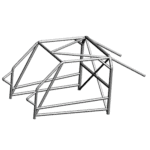 Can-Am Maverick 2014 roll cage frame made of durable metal tubing for off-road racing safety.