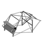 Metal race car chassis frame for Suzuki Swift, lightweight and durable for racing applications.