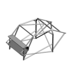 OMP ROLL CAGE for Peugeot 207 RC, lightweight steel racing roll cage for enhanced safety and chassis rigidity.