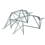 High-quality Honda Type R homologated FIA roll cage for race cars, featuring a robust steel structure with multiple mounting points.