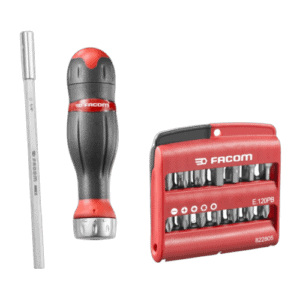 Facom PROTWIST 3 in 1 Blade Holder set ACL.2A2 with screwdriver, bit holder, and interchangeable blades for professional use.