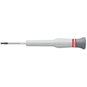 Facom AEX Micro-Tech screwdriver for Torx screws with a white handle and slim metal shaft.