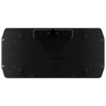 Close-up of a black Grand Prix Racewear racing helmet visor with mounting hardware and screws.