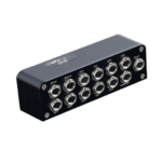 Multichannel data acquisition device with multiple BNC connectors for racing telemetry and data logging.