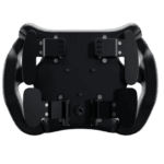 AiM Sim Racing Formula Steering Wheel mount with ergonomic grips and mounting points for racing simulation setups.