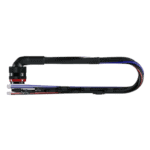 High-quality racing helmet communication cable with multiple coloured wires for Grand Prix Racewear.