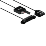 Grand Prix Racewear electronic racing accessories including a black control unit, sensor, and connecting cables for motorsport safety and performance.
