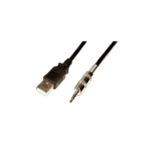 USB to audio jack adapter cable for connecting devices with different ports.