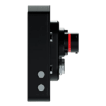 Close-up of a professional camera lens mounted on a black camera body, suitable for high-quality photography and videography.