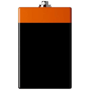 Orange and black racing fuel canister used in Grand Prix racewear for motorsport safety and performance.
