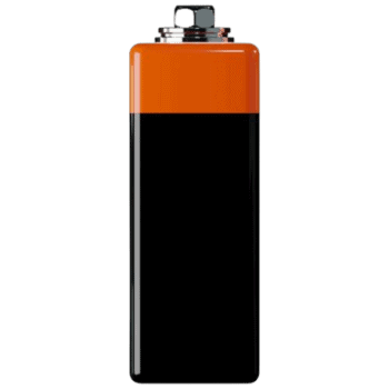 Orange and black racing water bottle with a screw cap, designed for motorsport enthusiasts and racers.