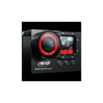 A compact AIM SMARTYCAM HD rev 2.1 racing camera with HD video recording and live streaming capabilities.
