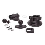 Racewear mounting accessories including ball mounts, clamps, and screws for Grand Prix racing suits and gear.