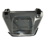 Clear racing helmet visor with black straps, designed for Grand Prix racewear, offering protection and visibility for motorsport drivers.