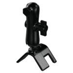 Black racing camera mount for Grand Prix Racewear, designed for secure attachment during motorsport events.