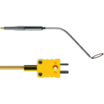 Close-up of a high-performance racing sensor with yellow mounting bracket and connected wiring, used in motorsport safety and telemetry systems.