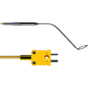 Close-up of a high-performance racing sensor with yellow mounting bracket and connected wiring, used in motorsport safety and telemetry systems.