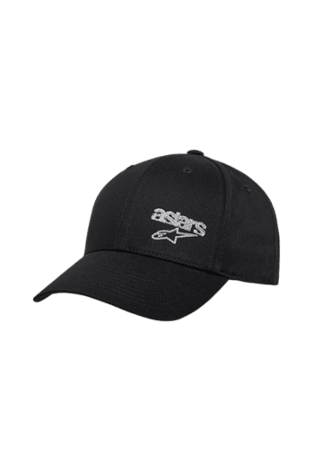 Black Asars racing cap with white logo, ideal for motorsport enthusiasts and racewear fans.