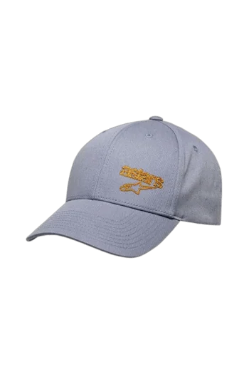 Grey Grand Prix Racewear cap with yellow embroidered logo, designed for motorsport enthusiasts and racers.