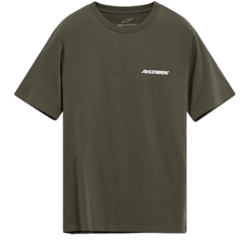 Green Astars racing T-shirt with white logo, ideal for motorsport enthusiasts and racewear fans.