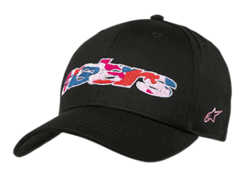 Black Grand Prix Racewear cap with colourful logo embroidery, ideal for motorsport enthusiasts and racing fans.