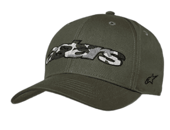 Olive green Grand Prix Racewear cap with embroidered logo and star detail, perfect for motorsport enthusiasts.