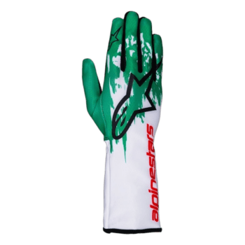 Alpinestars Tech-1 K V3 Kart Gloves - White/Green/Red