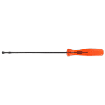Facom straight and long spatula with orange handle and black shaft, ideal for precision tasks.